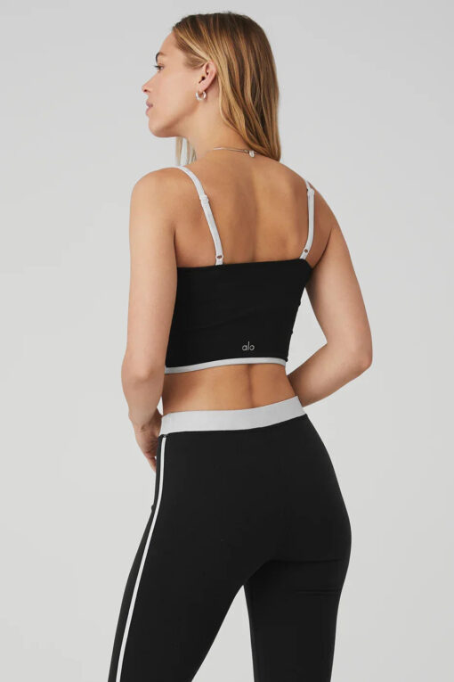 Airbrush Streamlined Bra Tank - Black/White - Image 2