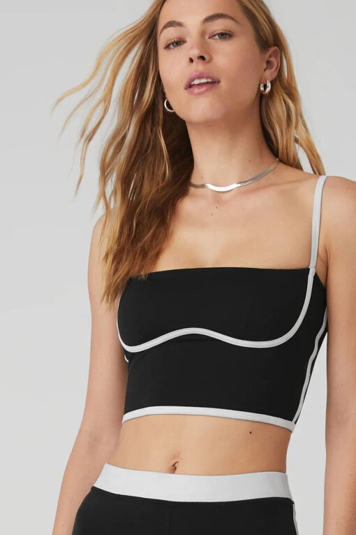 Airbrush Streamlined Bra Tank - Black/White - Image 3