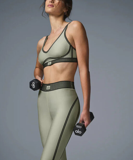 Airlift High-Waist 7/8 Line Up Legging - Green