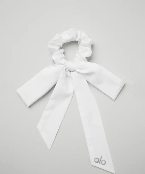 Love Knots Tie Scrunchie White