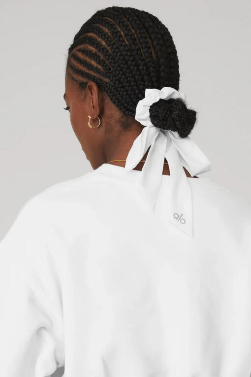 Love Knots Tie Scrunchie White - Image 2