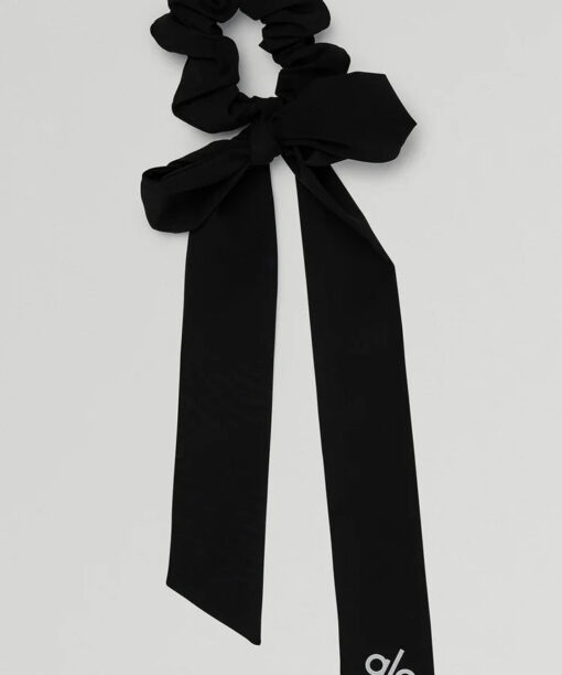 Love Knots Tie Scrunchie Black