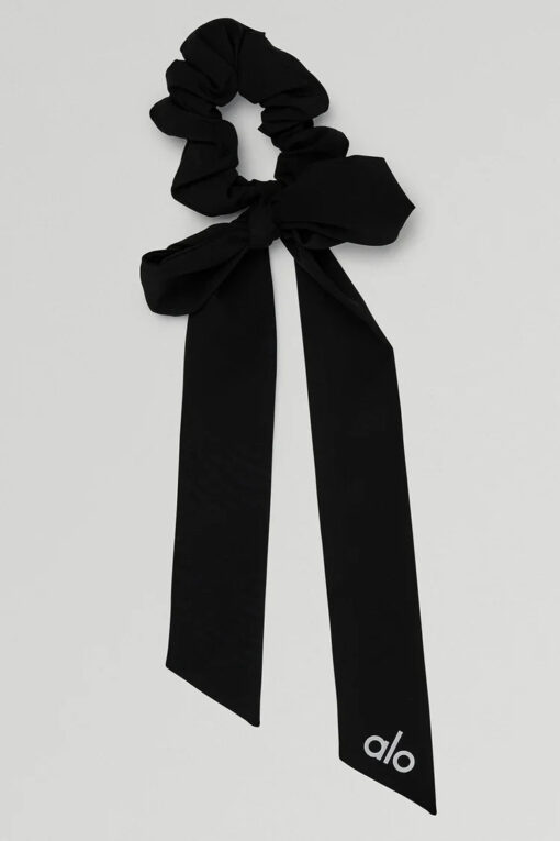 Love Knots Tie Scrunchie Black