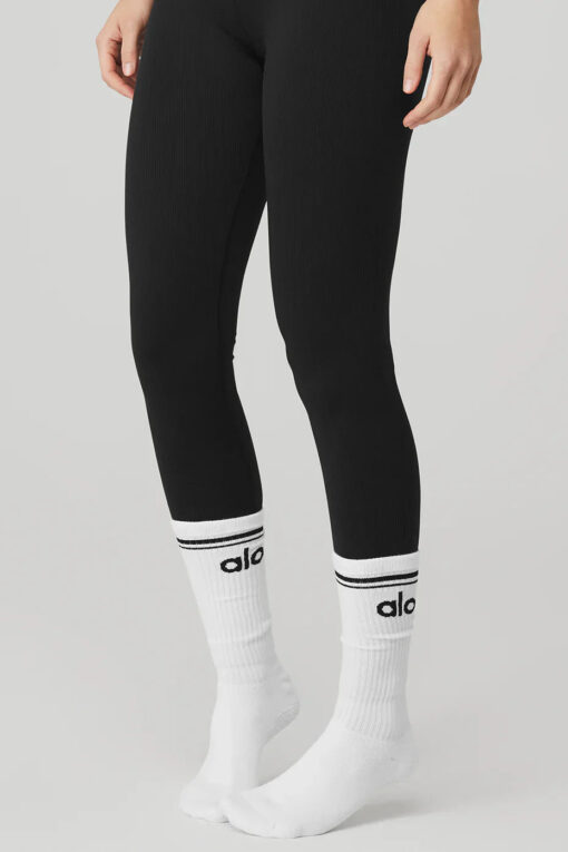 Women's Throwback Barre Sock - White - Image 4