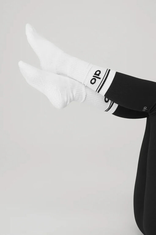 Women's Throwback Barre Sock - White - Image 3