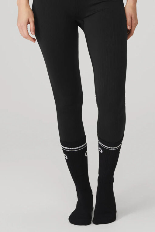 Women's Throwback Barre Sock - Black - Image 2