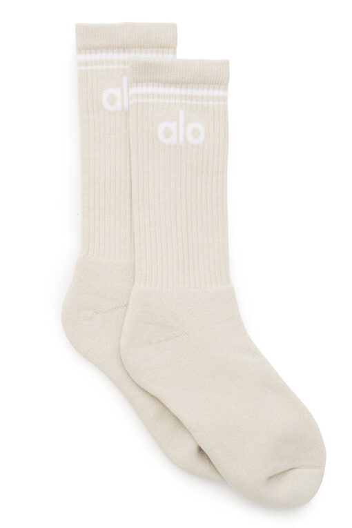 Unisex Throwback Sock Bone/White/Black - Image 3