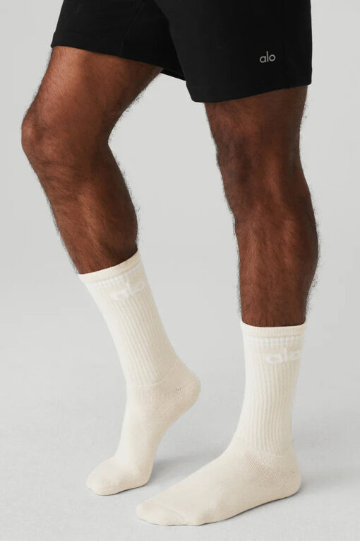 Unisex Throwback Sock Bone/White/Black - Image 2