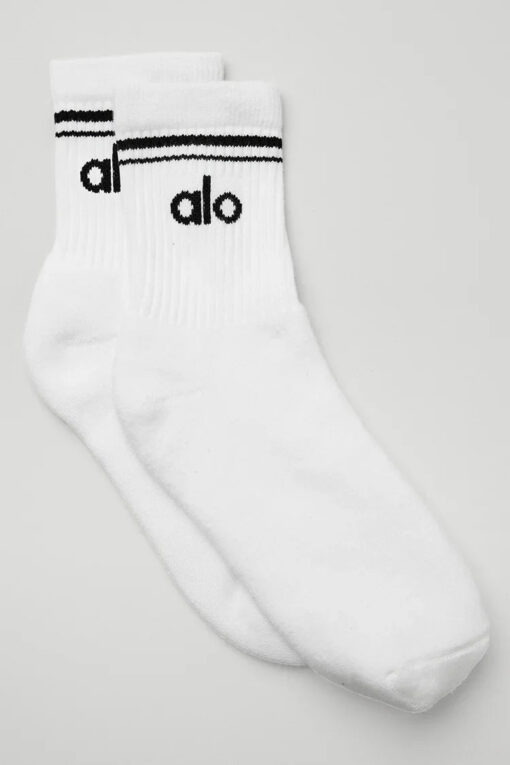 Unisex Half-Crew Throwback Sock - White Gift