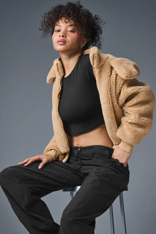 Foxy Sherpa Jacket - Camel - Image 3