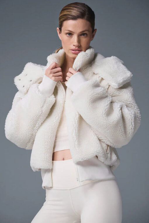 Foxy Sherpa Jacket - White