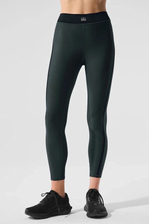 Airlift High-Waist 7/8 Line Up Legging - Charcoal Green - Image 3