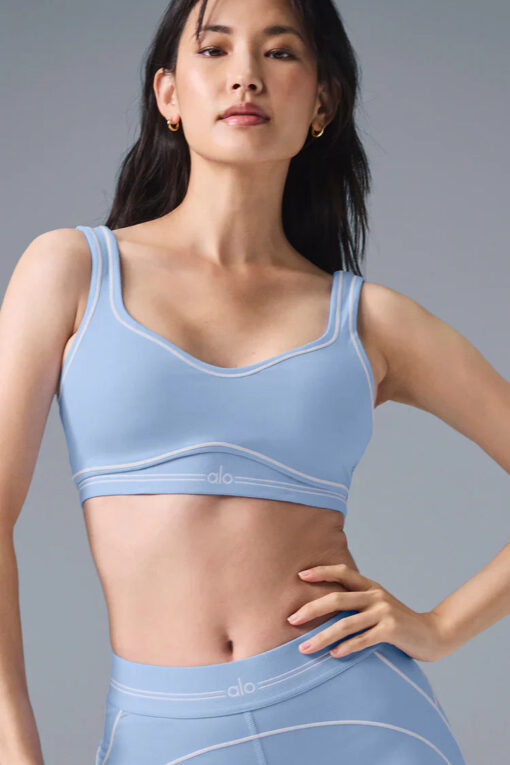 Airbrush Heart Throb Bra -Seashell Blue/Whit - Image 3